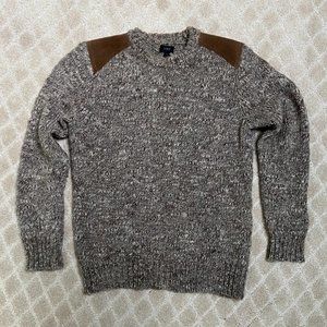 J.Crew Knit Suede Shoulder Sweater